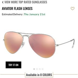 Pink ray ban aviators